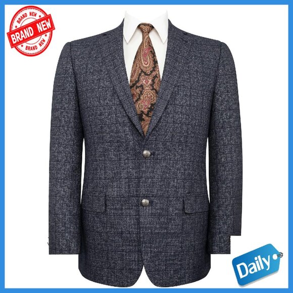 Men's Classic Fit Blazer Sport Coat 2 Button Lightweight Stretch Suit Jacket